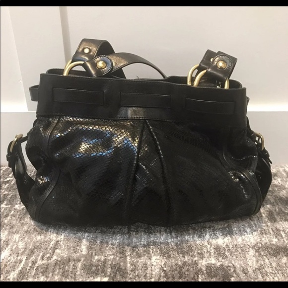 KOOBA Snake/ Leather Shoulder Handbag - Picture 6 of 8